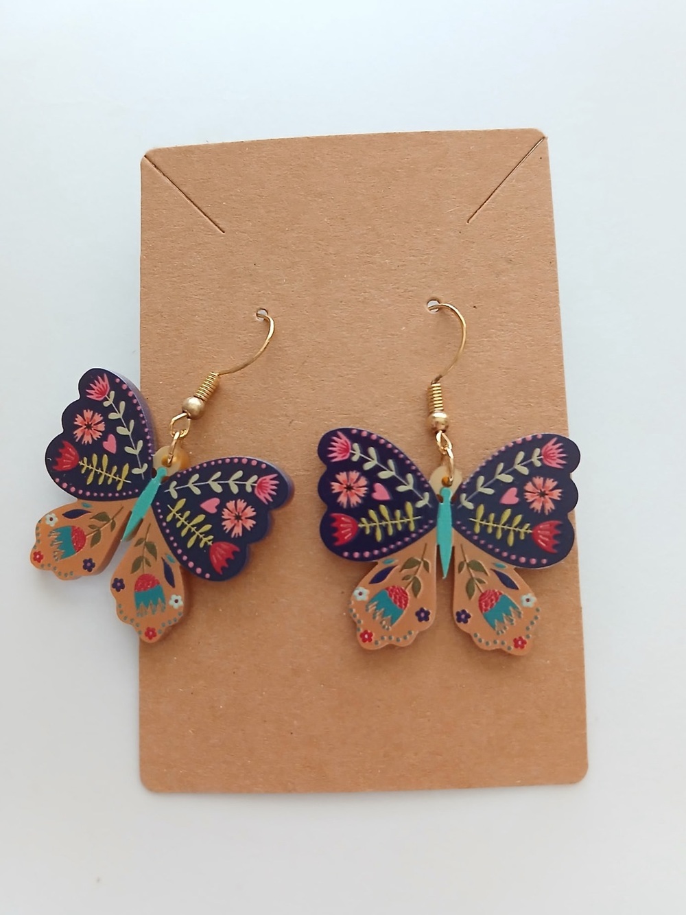 Fashion Jewelry Multicolor Floral Butterfly Drop Earrings